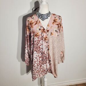 CATO BLOUSE 3/4 SLEEVE POLYESTER SIZE 18/20W